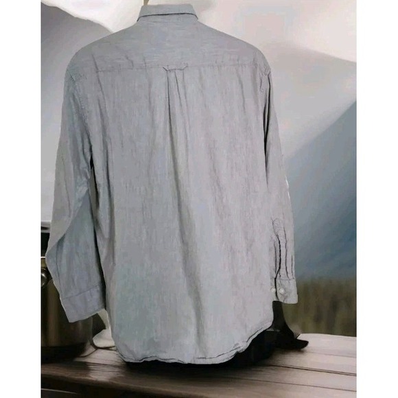 Pendleton Shirt Men's Size M Cotton Cashmere Blend Aztec Lined Collar Light Gray - Picture 2 of 4